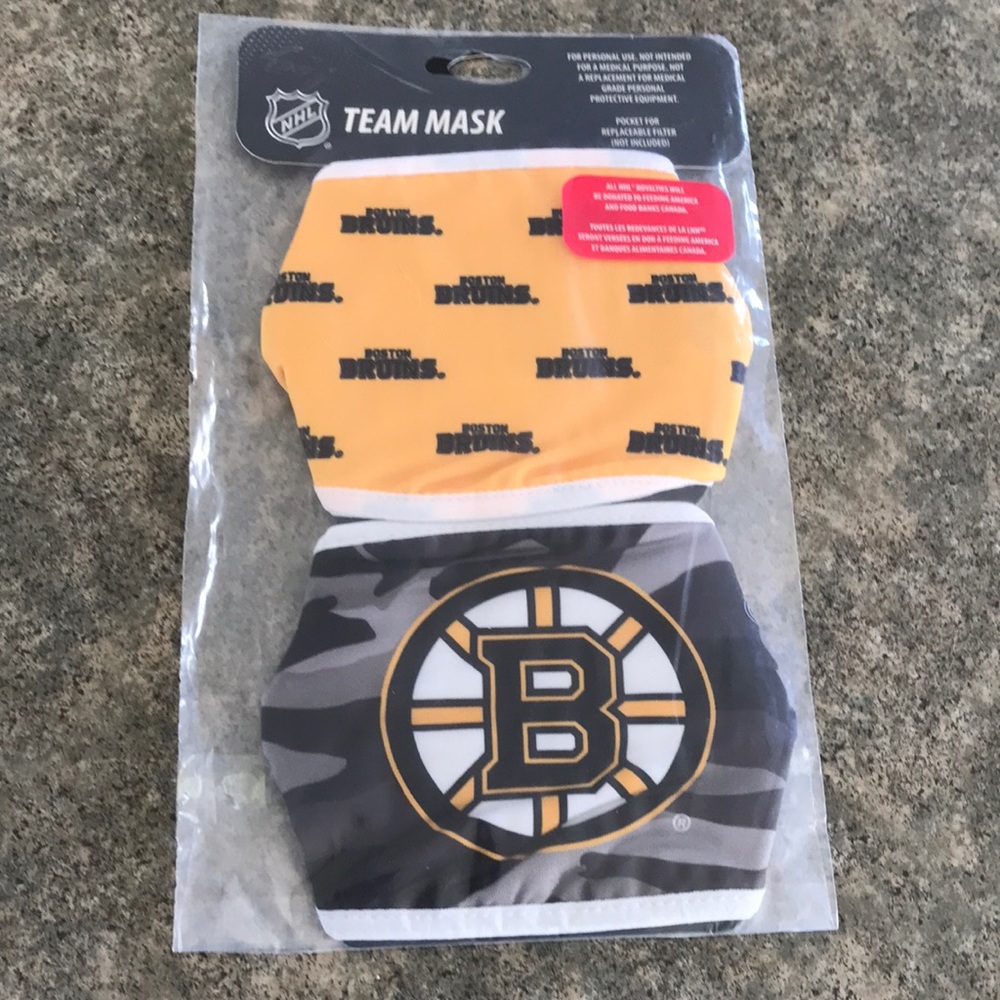 Brand new Boston Bruins masks